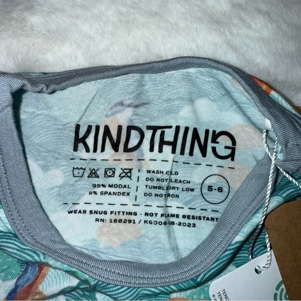 Kind thing kids 2 piece pajama‎ set tropical bird print NWT